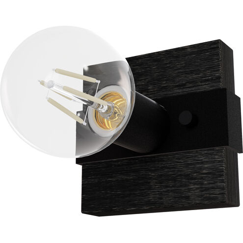 Donelson 1 Light 5 inch Natural Black Iron and Dark Ash Wall Sconce Wall Light, Small