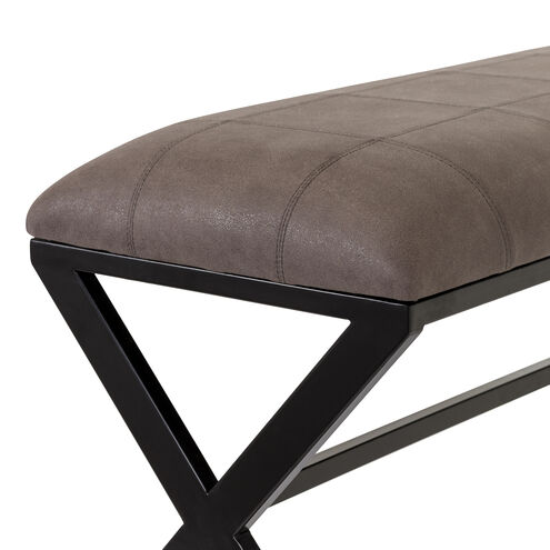 Ashland Medium Grey Upholstered Bench