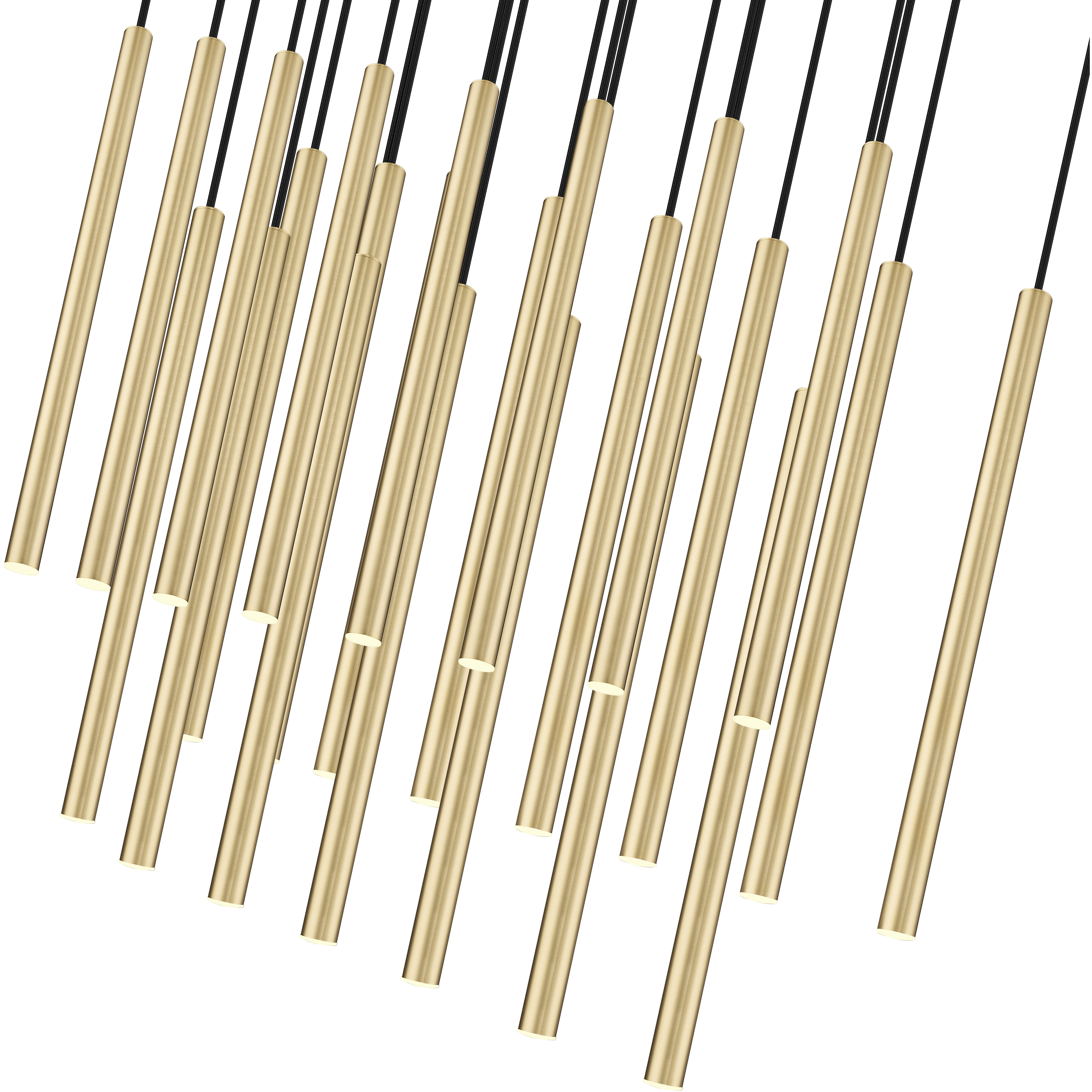 Forest Linear Chandelier Ceiling Light in Modern Gold