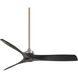 Aviation 60 inch Brushed Nickel/Coal with Coal Blades Ceiling Fan