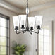 Alora Mood Salem 4 Light 22.5 inch Clear Glass/Matte Black Chandelier Ceiling Light