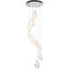 Chrysalis 9 Light 20.5 inch Vintage Platinum Pendant Ceiling Light in White Crystal, Large
