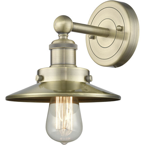 Railroad 1 Light 8 inch Antique Brass Sconce Wall Light