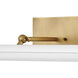 Regis LED 24.5 inch Heritage Brass with Gloss White Sconce Wall Light
