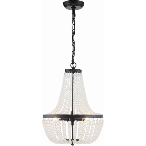 Rylee 3 Light 14 inch Matte Black Mini Chandelier Ceiling Light