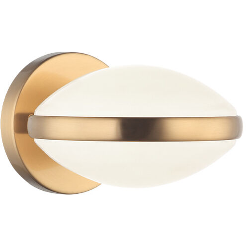 Chatoyant Wall Sconce Wall Light in Aged Gold Brass