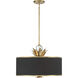 Caprio 4 Light 23.63 inch Natural Brushed Brass Pendant Ceiling Light