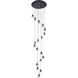 Eren 18 Light 19.7 inch Black Pendant Ceiling Light