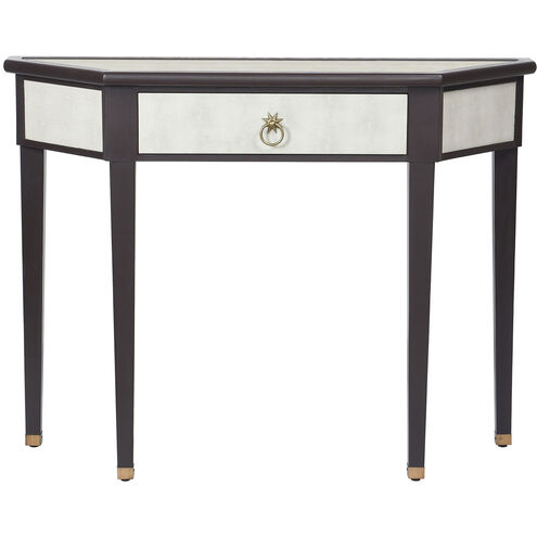 Dann Foley - Shagreen 45 inch Ivory and Gray Shagreen Console Table