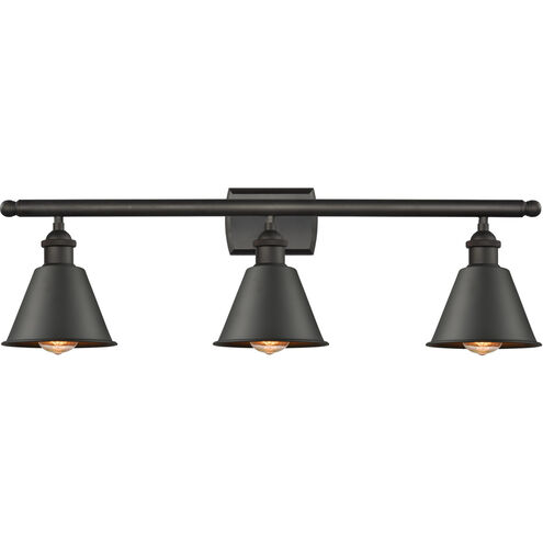 Ballston Smithfield 3 Light 26 inch Oil Rubbed Bronze Bath Vanity Light Wall Light, Ballston