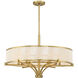 Wynwood 6 Light 30 inch Warm Brass Chandelier Ceiling Light
