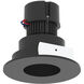 Pearl Black Pinhole / Black Flange LED Round Pinhole Retrofit in 3000K, 4" Retrofit