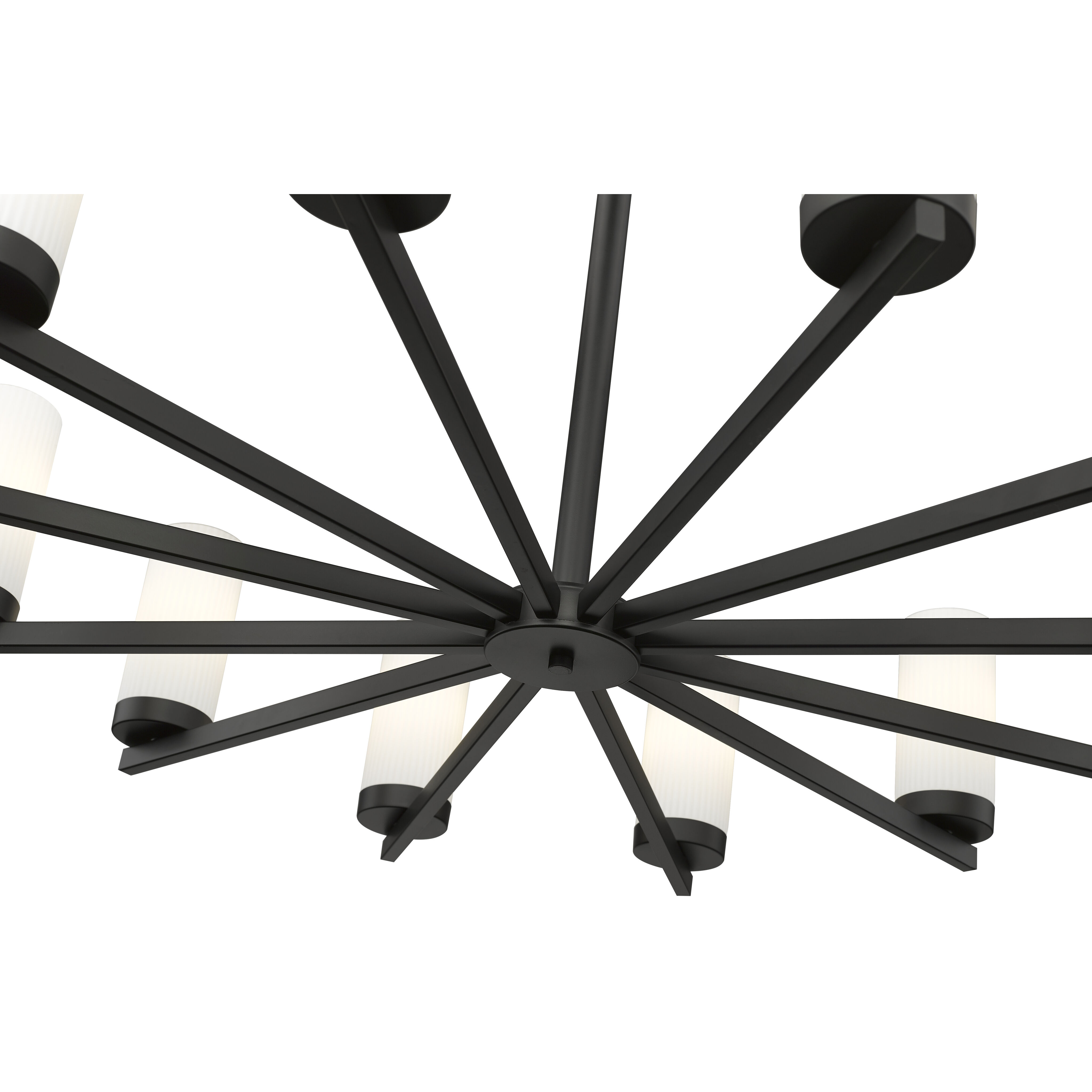 Danica 12 Light 39 inch Matte Black Chandelier Ceiling Light
