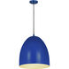 Z-Studio 3 Light 19 inch Blue Pendant Ceiling Light