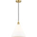 Berkshire 1 Light 12 inch Satin Gold Mini Pendant Ceiling Light
