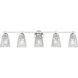 Andree 5 Light 40 inch Chrome Bathroom Vanity Wall Light