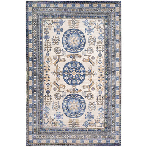 Indigo 35 X 24 inch Navy/Bright Blue/Tan/Charcoal/Medium Gray/Beige Rugs