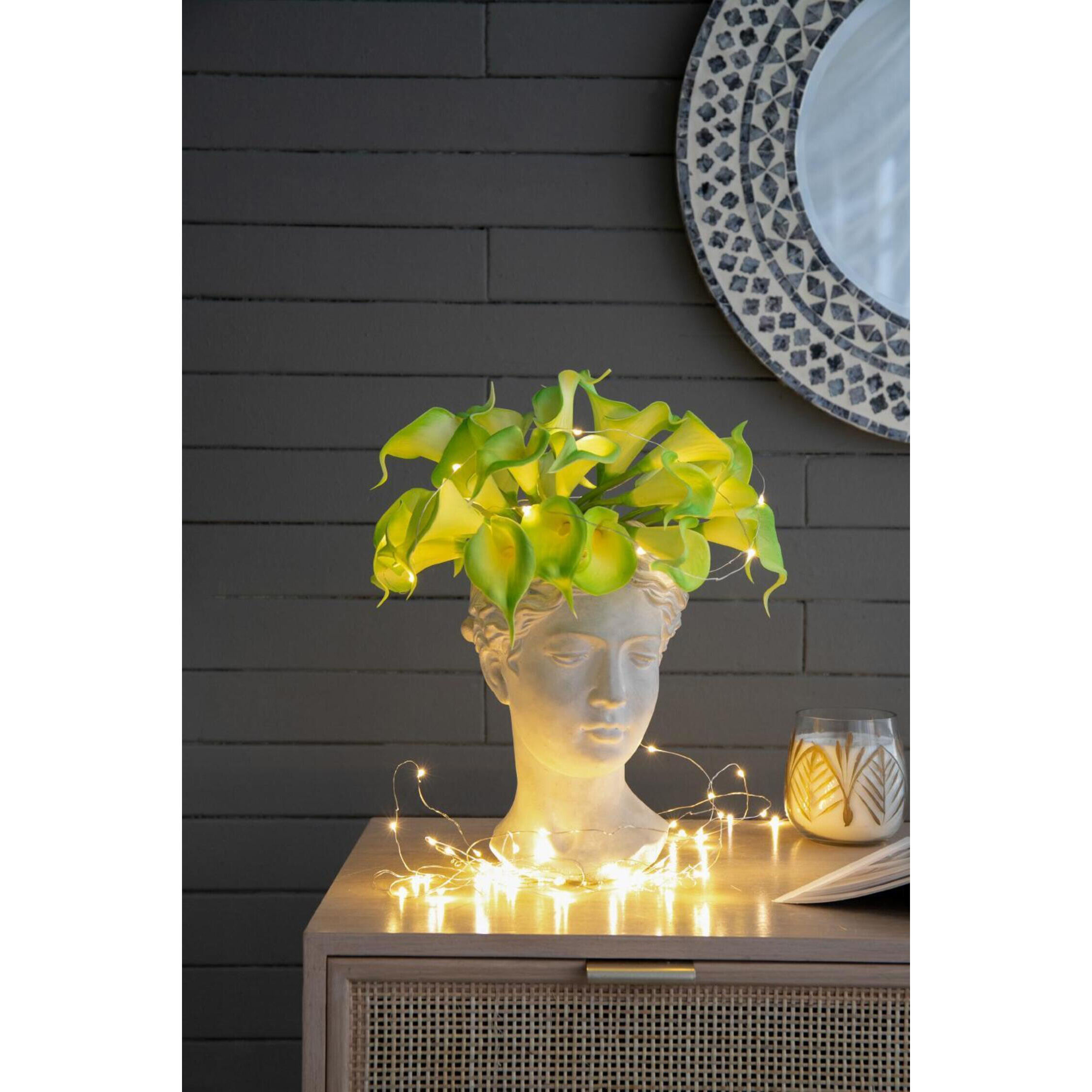 Visage White Wash Outdoor Vase