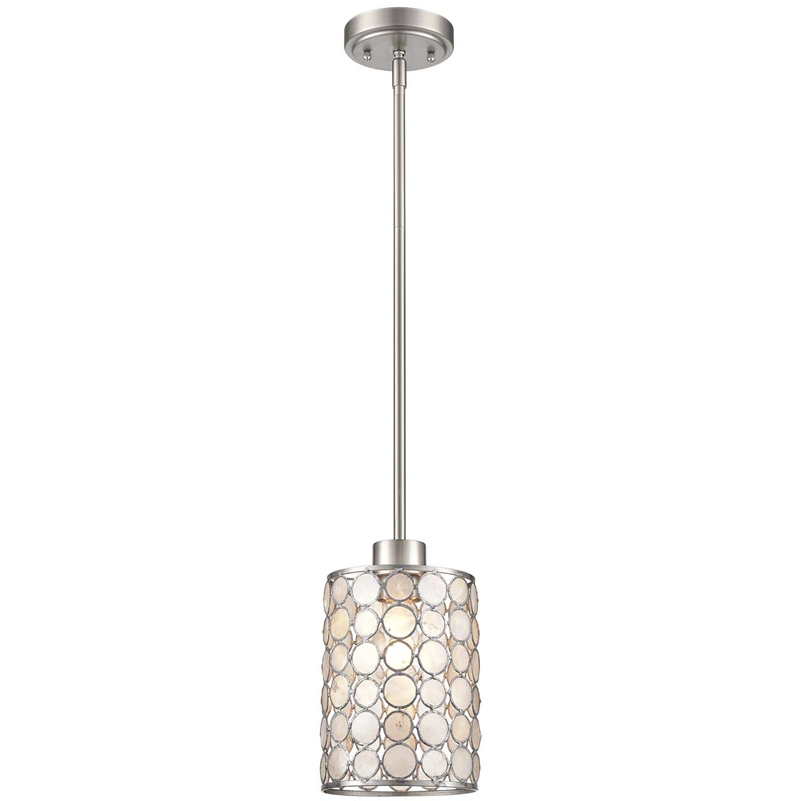 Sagamore 1 Light 6 inch Brushed Nickel with Natural Mini Pendant Ceiling Light