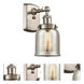 Small Bell LED 5 inch Satin Nickel Sconce Wall Light, Ballston