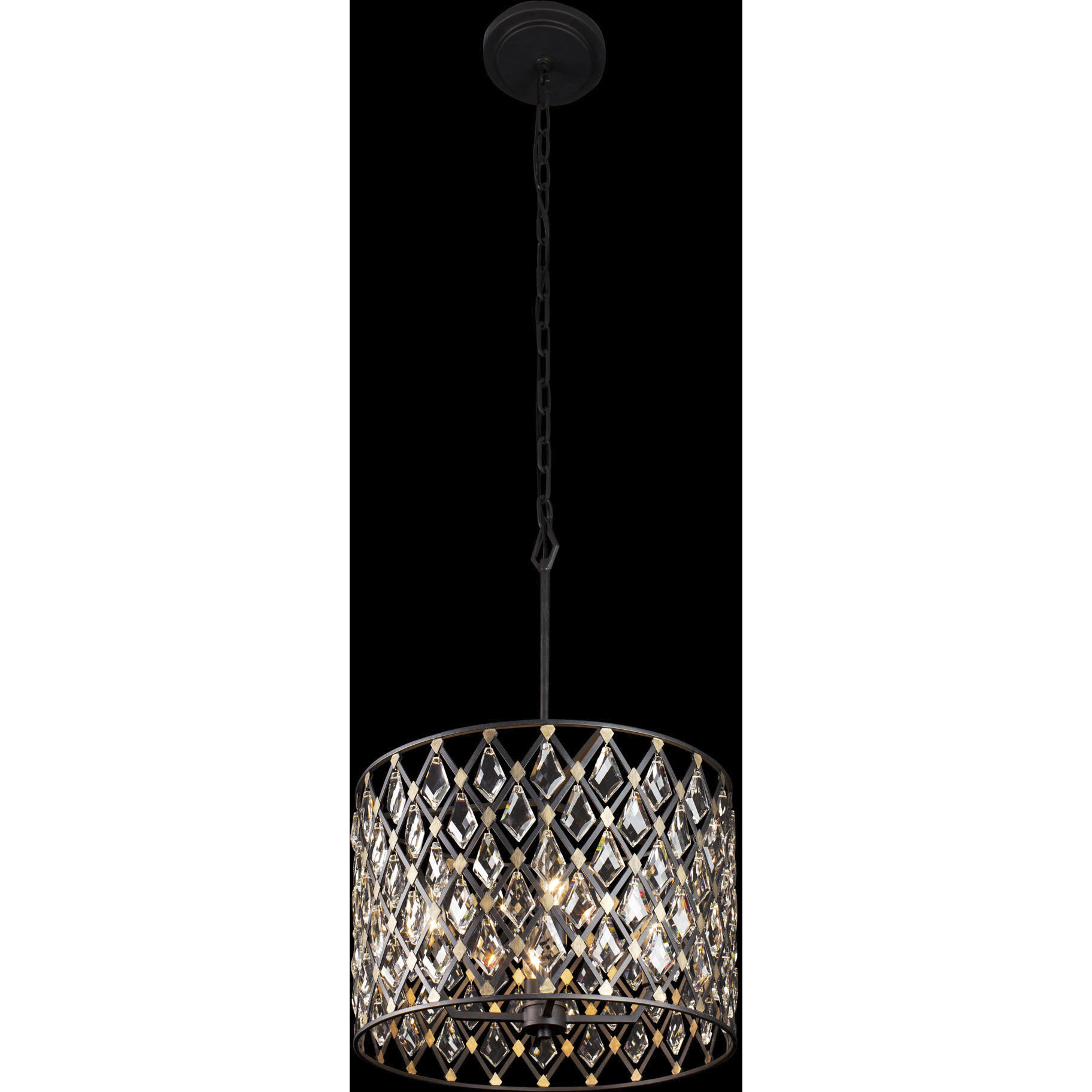 Windsor 4 Light 18 inch Carbon/Havana Gold Pendant Ceiling Light