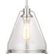 Range 1 Light Brushed Nickel Pendant Ceiling Light