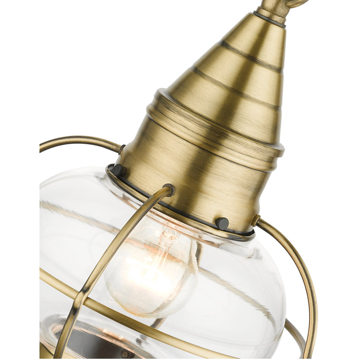 Newburyport 1 Light 8.75 inch Antique Brass Outdoor Pendant Lantern