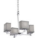 Textile LED 20 inch Polished Chrome Chandelier Ceiling Light