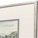 Distant Landscape Green and Blue and Black and White Framed Art