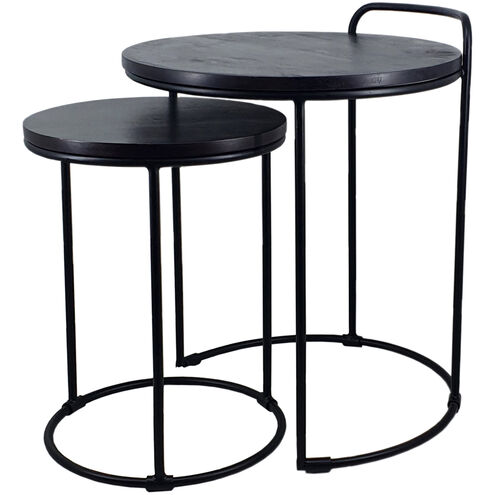 Perisa 13 inch Black Nesting Tables