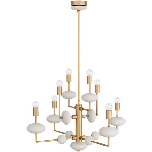 Vista 8 Light 36 inch Antique Brass Chandelier Ceiling Light