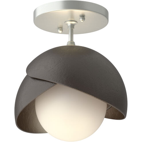 Brooklyn 1 Light 6 inch Vintage Platinum and Oil Rubbed Bronze Semi-Flush Ceiling Light in Vintage Platinum/Oil Rubbed Bronze