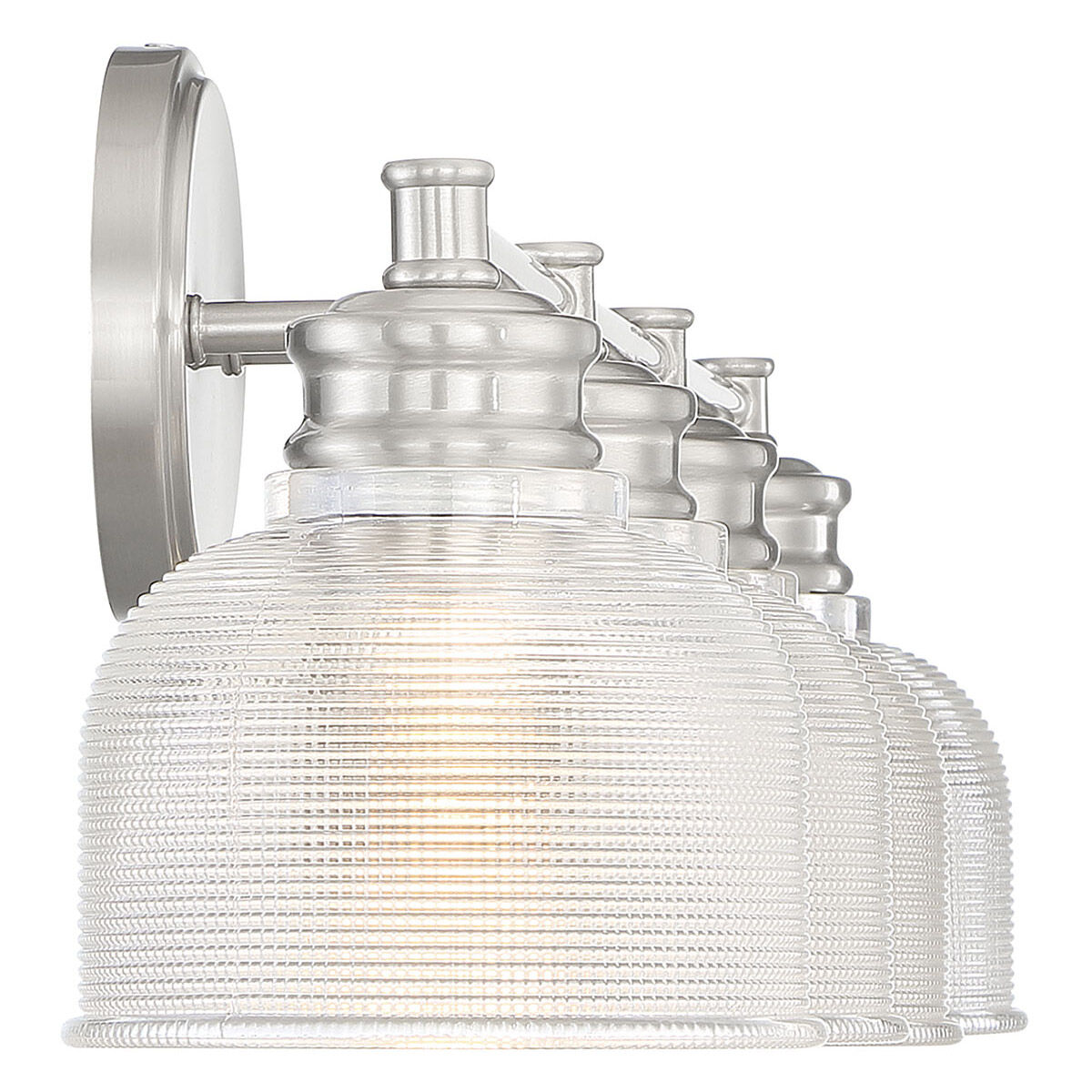 Transitional 4 Light 32 inch Brushed Nickel Bathroom Vanity Light Wall Light