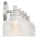Transitional 4 Light 32 inch Brushed Nickel Bathroom Vanity Light Wall Light