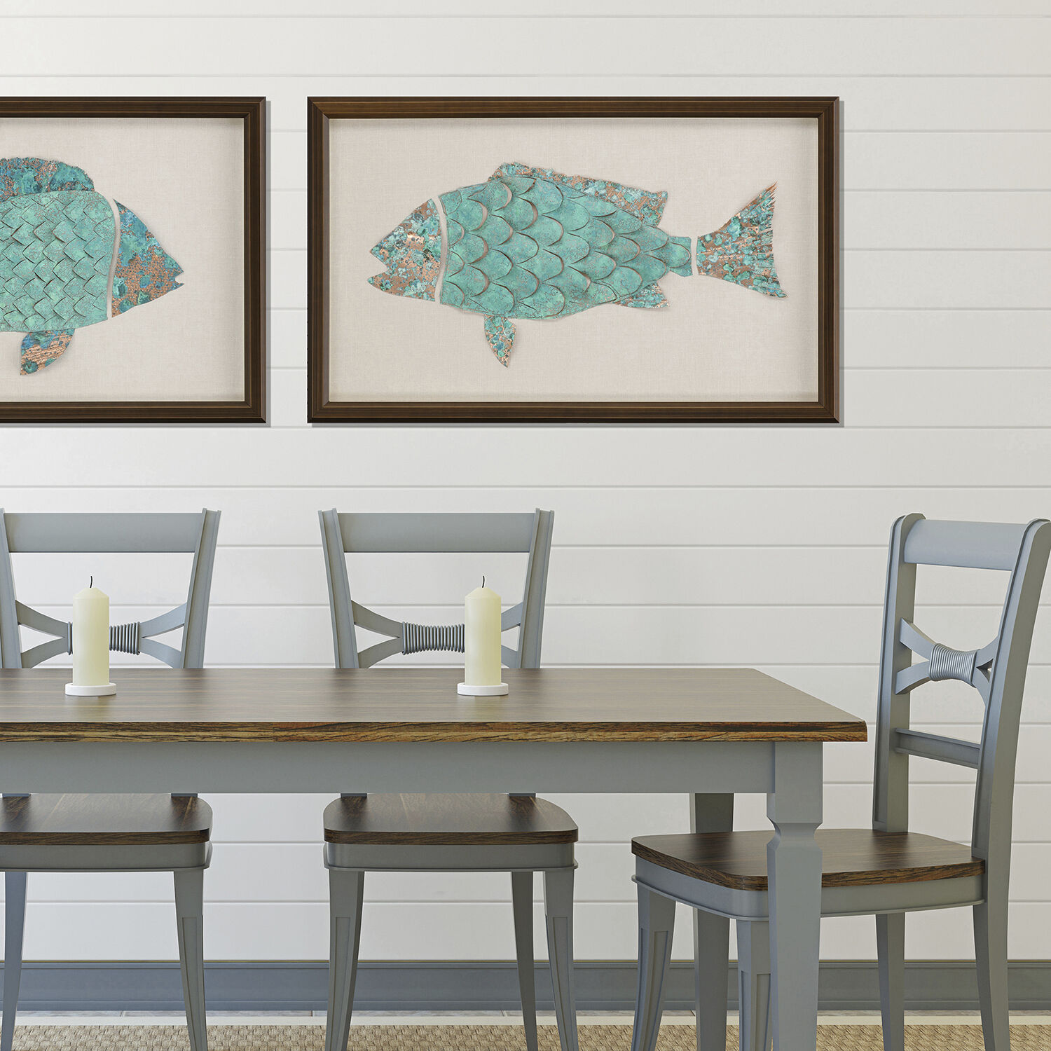 Ocean Wonder Turquoise and Metallic Framed Art, The Studio