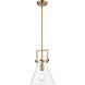 Restoration Newton 1 Light 10 inch Brushed Brass Mini Pendant Ceiling Light, Restoration