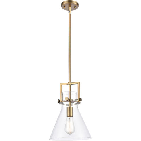 Restoration Newton 1 Light 10 inch Brushed Brass Mini Pendant Ceiling Light, Restoration