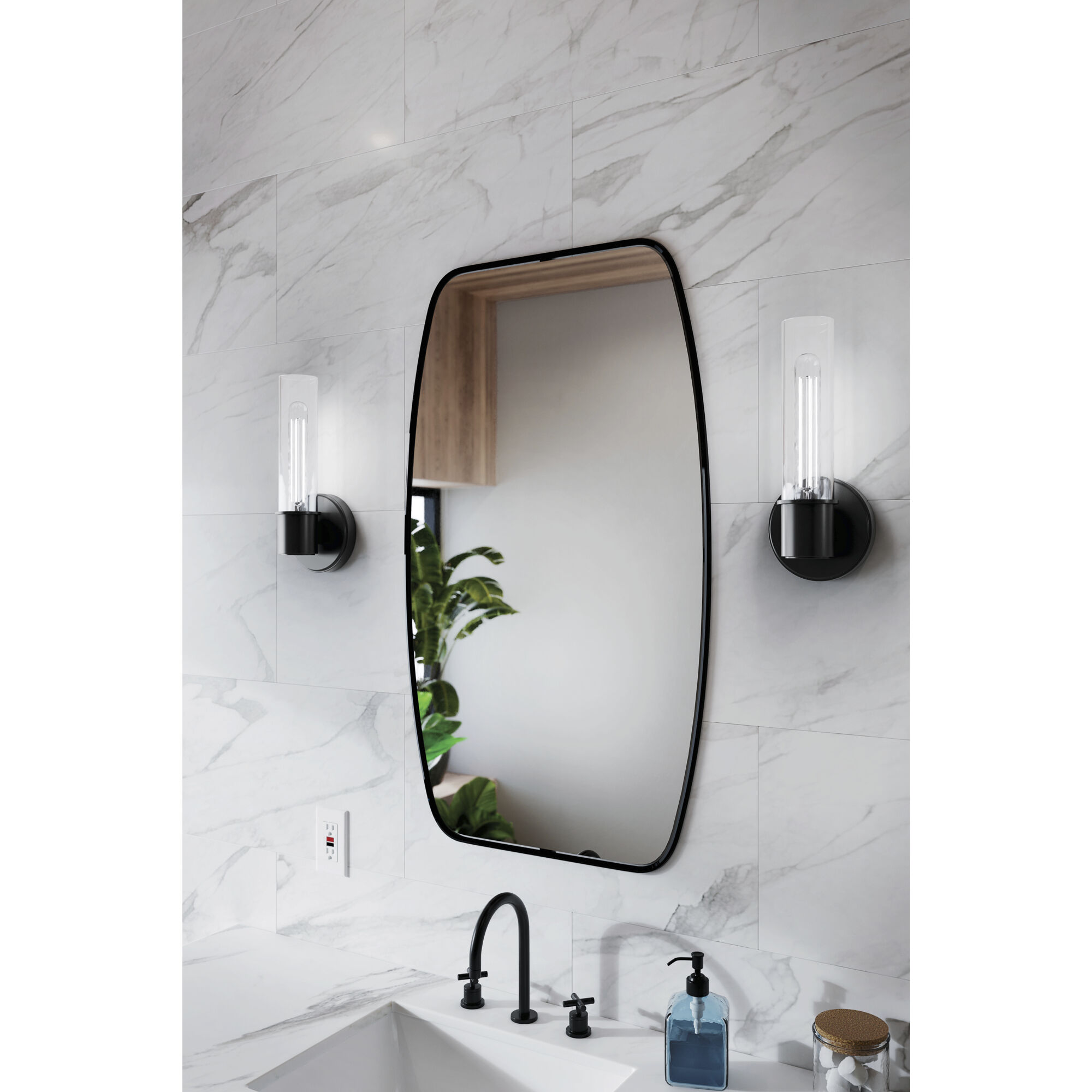 Aviv 1 Light 5.5 inch Black Wall Sconce Wall Light