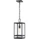 Nuri 1 Light 7.5 inch Black Outdoor Chain Mount Ceiling Fixture