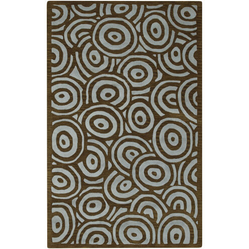 Artist Studio 156 X 108 inch Dark Brown, Olive, Aqua Rug