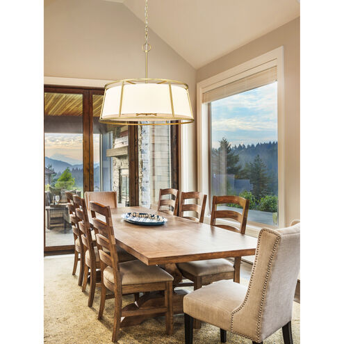 Lenyx 8 Light 32 inch Rubbed Brass Chandelier Ceiling Light