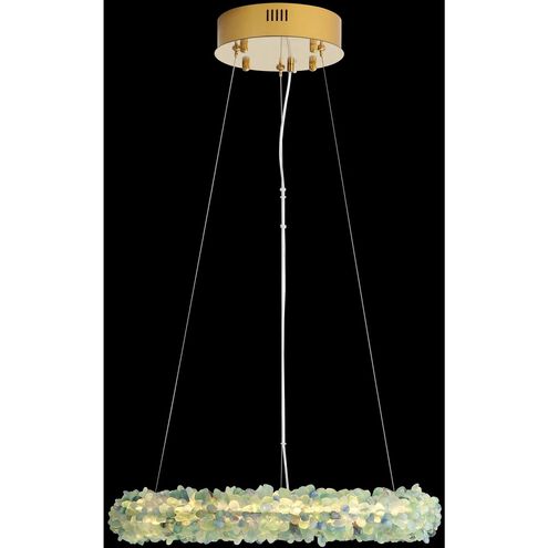 Corallo LED 29.5 inch Turquoise Chandelier Ceiling Light