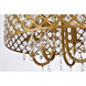 Elise 4 Light 14 inch Brass Flush Mount Ceiling Light