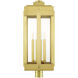 Lexington 4 Light 31 inch Natural Brass Outdoor Post Top Lantern
