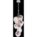 Nest 8 Light 16 inch Silver Pendant Ceiling Light in Amethyst Studio Glass
