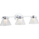 Cone 3 Light Bathroom Vanity Light
