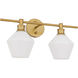 Gene 2 Light 19 inch Brass Wall sconce Wall Light