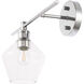 Gene 1 Light 14.7 inch Chrome Wall sconce Wall Light, Left