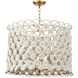 Alice 4 Light 24.5 inch Gold Leaf Chandelier Ceiling Light, Flower