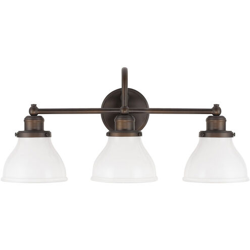 Felix 3 Light 24 inch Burnished Bronze Vanity Light Wall Light